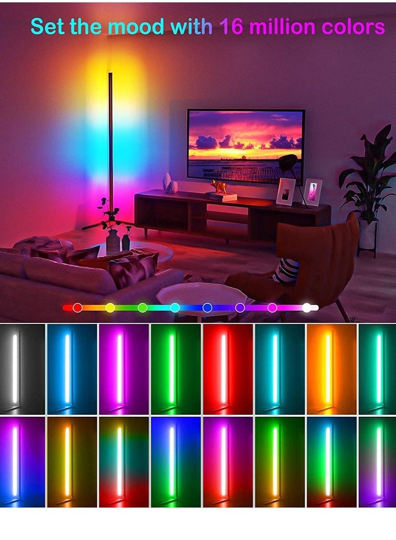 Corner Floor Lamp, RGB Color Changing Corner Lamp, Smart LED Floor Lamp Controlled by APP&Remote with Reactive Music Mode and DIY Mode - Image 2