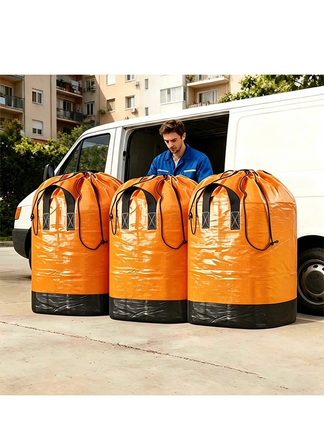 3-Pack Extra Large Moving Bags, Sturdy & Durable Storage Bags with Strong Handles & Drawstring, Waterproof & Dust Clothes Storage Bags proof for Clothes, Bedding & Home Organization - Image 1