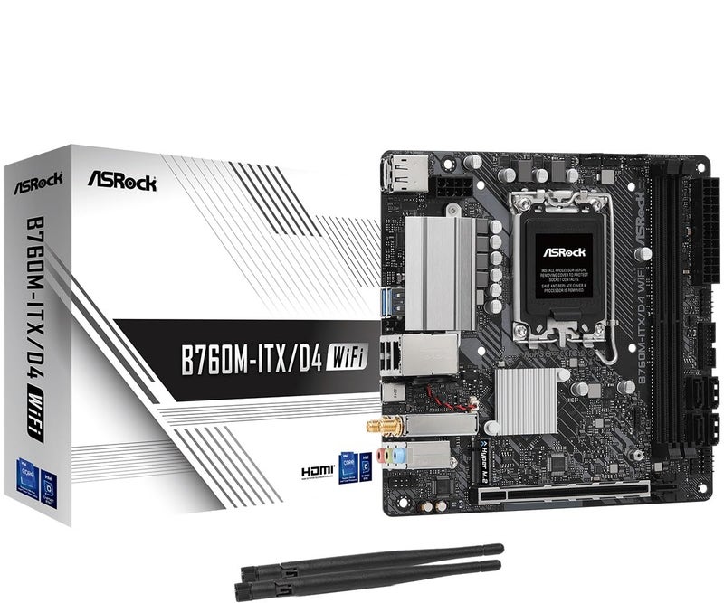 ASRock B760M-ITX/D4 WiFi يدعم معالجات إنتل® كور™ من الجيل 13 و 12 (LGA1700) - Image 1