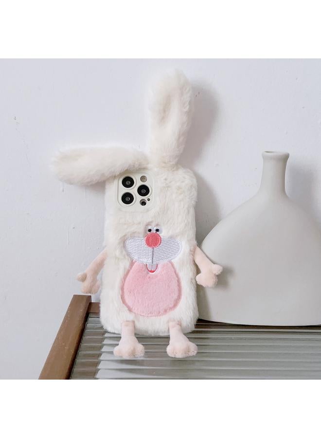 S-TOP Case For iPhone 15 Cute Bucktooth Rabbit Plush TPU Phone Case - Image 2