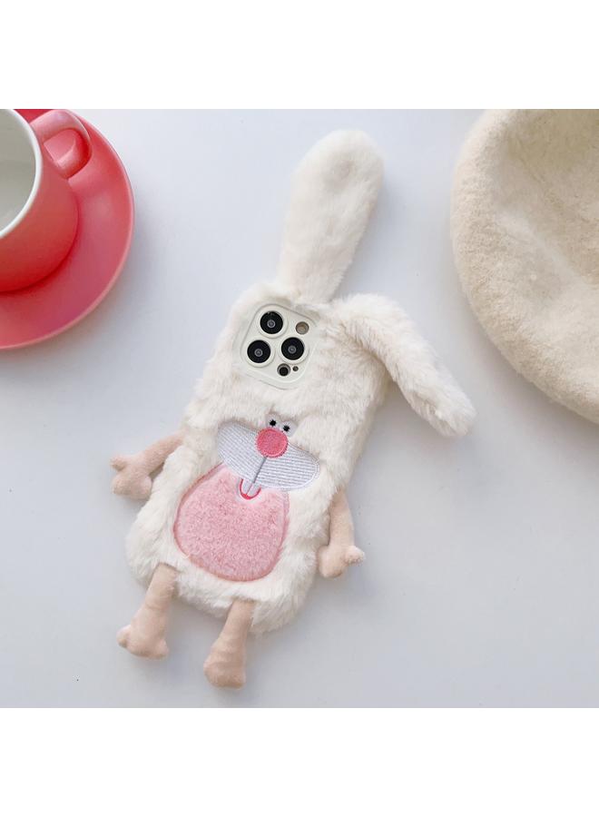 S-TOP Case For iPhone 15 Cute Bucktooth Rabbit Plush TPU Phone Case - Image 4