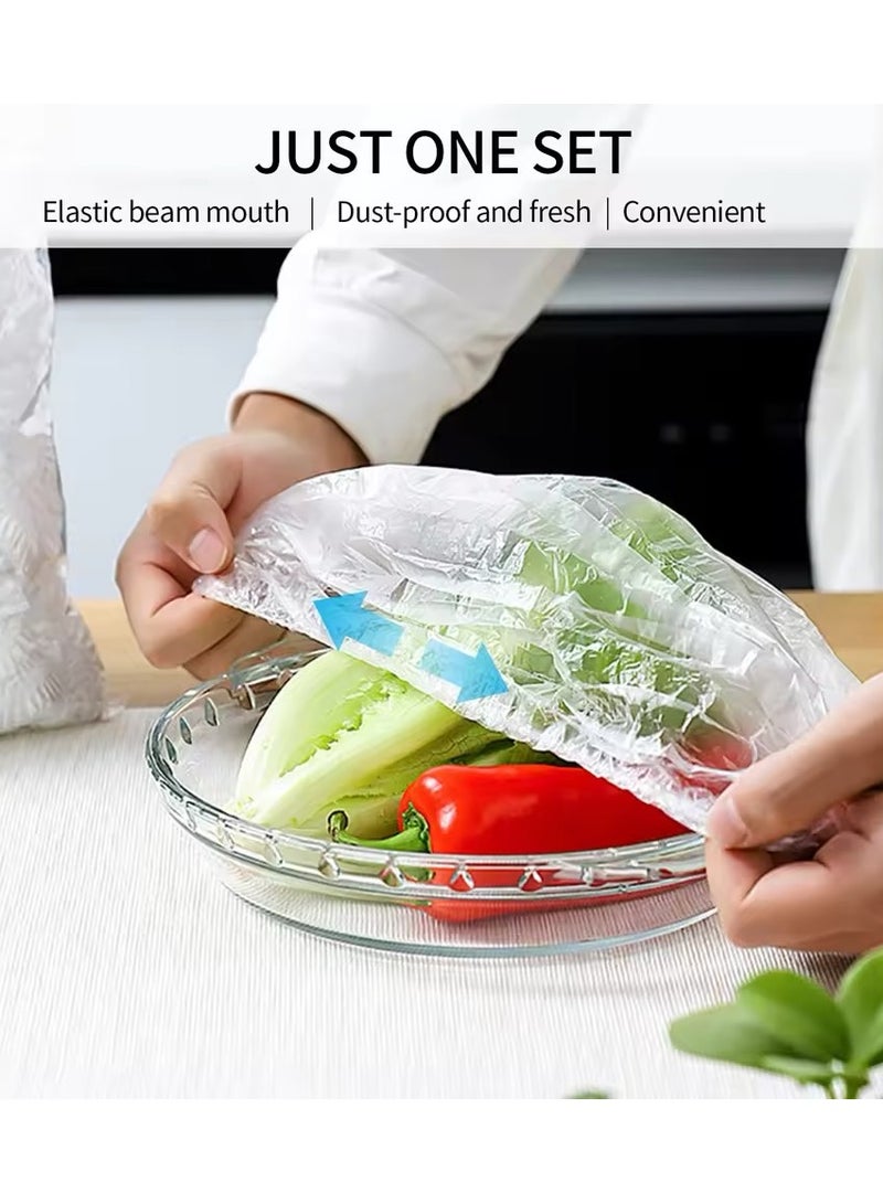 100 Pes A Transparent Stretchable Flexible Cover That Can Be Reused Several Times To Cover Fresh Foods Or To Quickly Cover A Food Plate Soup Bowl Or Fruit Bowl For Square Or Round Dishes  - Image 2