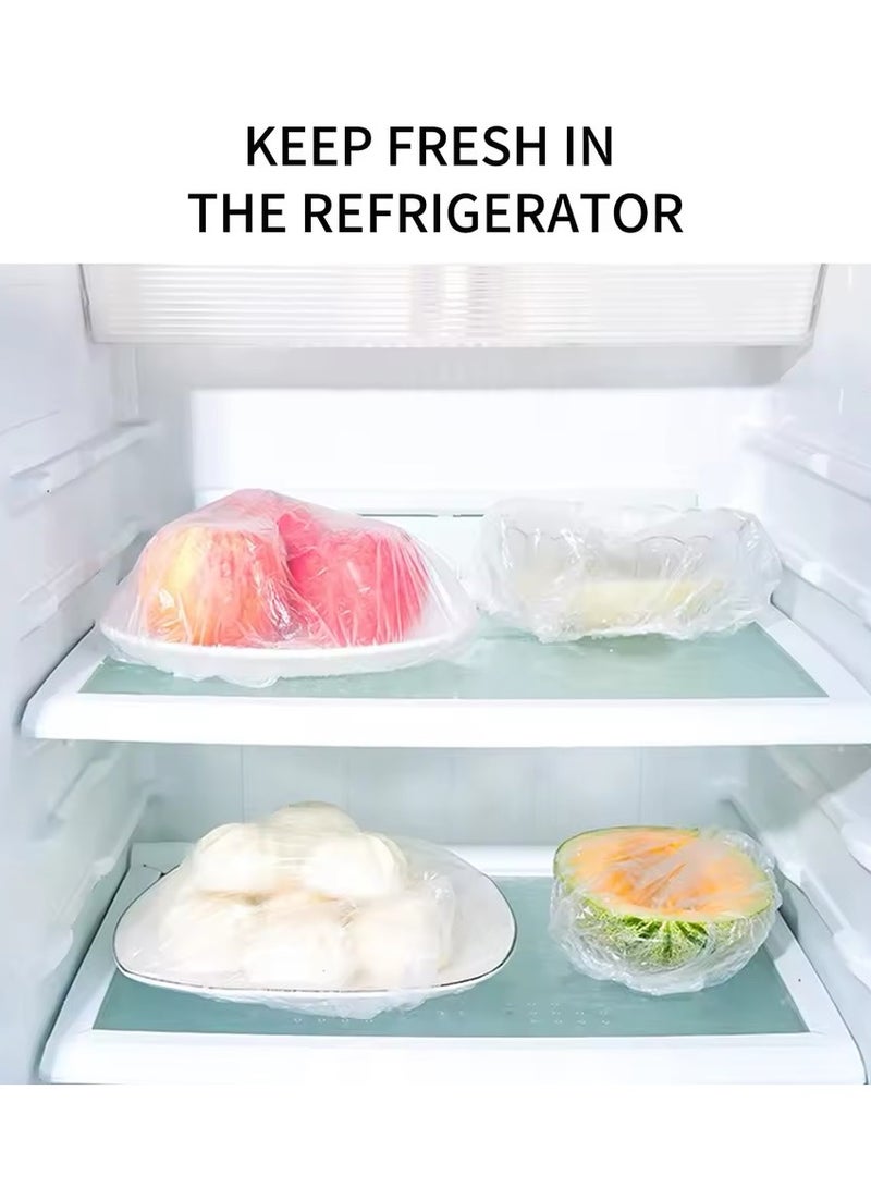 100 Pes A Transparent Stretchable Flexible Cover That Can Be Reused Several Times To Cover Fresh Foods Or To Quickly Cover A Food Plate Soup Bowl Or Fruit Bowl For Square Or Round Dishes  - Image 4