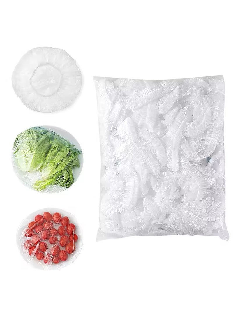 100 Pes A Transparent Stretchable Flexible Cover That Can Be Reused Several Times To Cover Fresh Foods Or To Quickly Cover A Food Plate Soup Bowl Or Fruit Bowl For Square Or Round Dishes  - Image 1