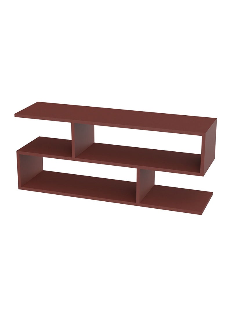 Mahmayi حامل تلفزيون حديث من Mahmayi Apple Cherry مع طاولة قهوة للكمبيوتر المحمول/التلفزيون/الكمبيوتر الشخصي/الطابعة، أنظمة متعددة الوظائف (100x30x45 سم) - Image 4