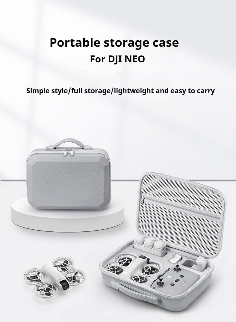 Hard carrying case for DJI Neo Fly More Combo, portable travel case made of PU leather, waterproof, shockproof storage case for DJI NEO drone and accessories - Image 2