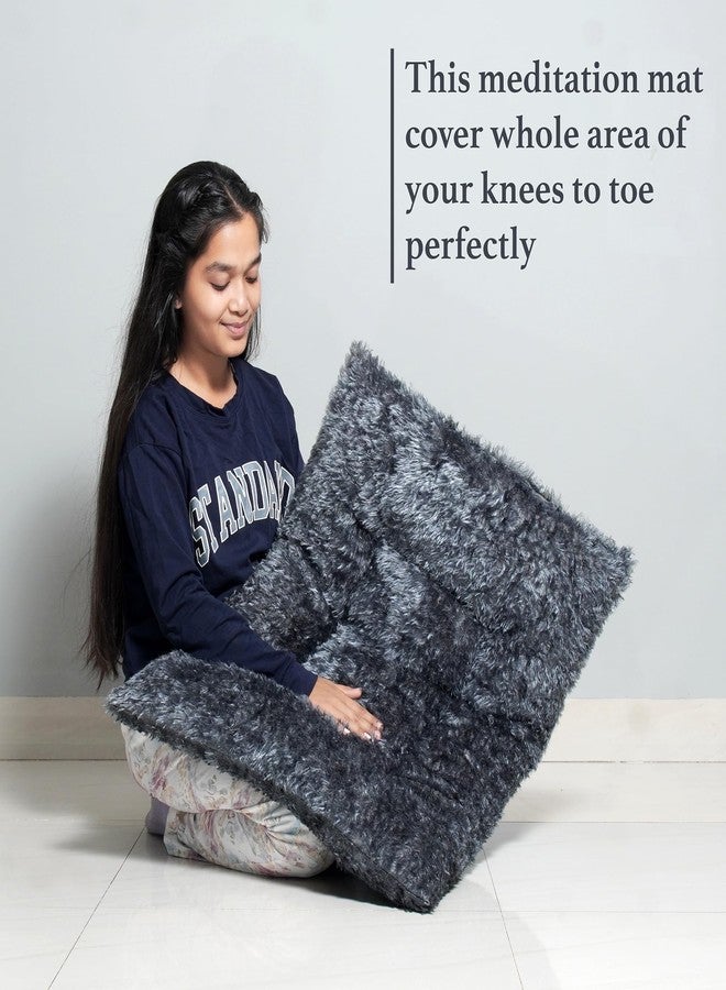 NEXTGO Floor Seat Cushions Yoga Meditation Mat Pooja aasan Soft Extra Comfortable Feather Touch Last Long Upto Washable Material Size 24 x 30 Inch 2 x 2.5 Fit Colour Grey - Image 5