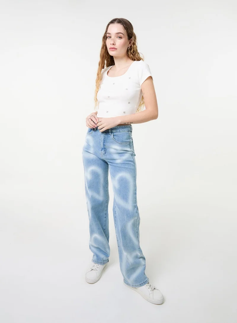 Pink Vanilla  Embellished Wash Rib Top for Women | Best Price UAE