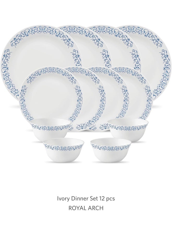 La Opala Diva Ivory Dinner Set 12 Pcs Royal Arch - Image 2