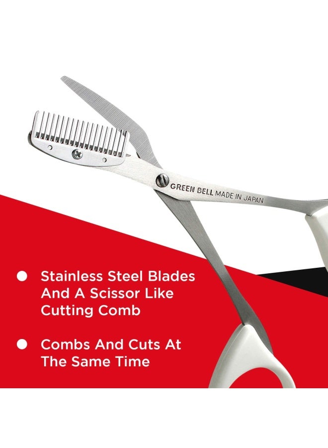 Seki Edge Eyebrow Scissors Comb (SS-605) - Stainless Steel Eyebrow Trimmer Scissor Comb for Trimming Eye Brows, Beards, & Mustaches - for Men & Women - Made in Japan - Image 2
