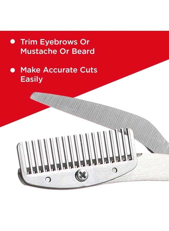 Seki Edge Eyebrow Scissors Comb (SS-605) - Stainless Steel Eyebrow Trimmer Scissor Comb for Trimming Eye Brows, Beards, & Mustaches - for Men & Women - Made in Japan - Image 3
