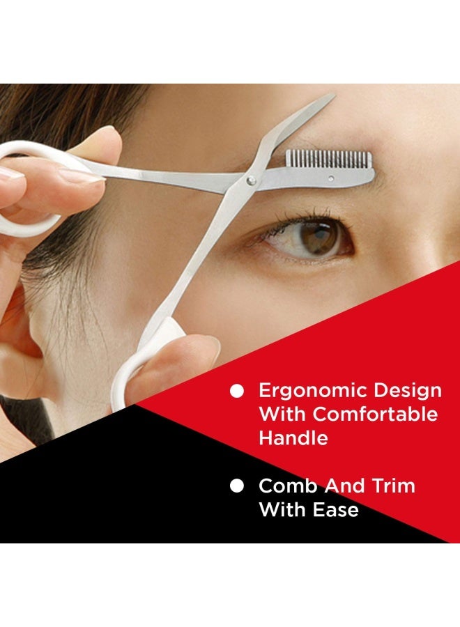 Seki Edge Eyebrow Scissors Comb (SS-605) - Stainless Steel Eyebrow Trimmer Scissor Comb for Trimming Eye Brows, Beards, & Mustaches - for Men & Women - Made in Japan - Image 4