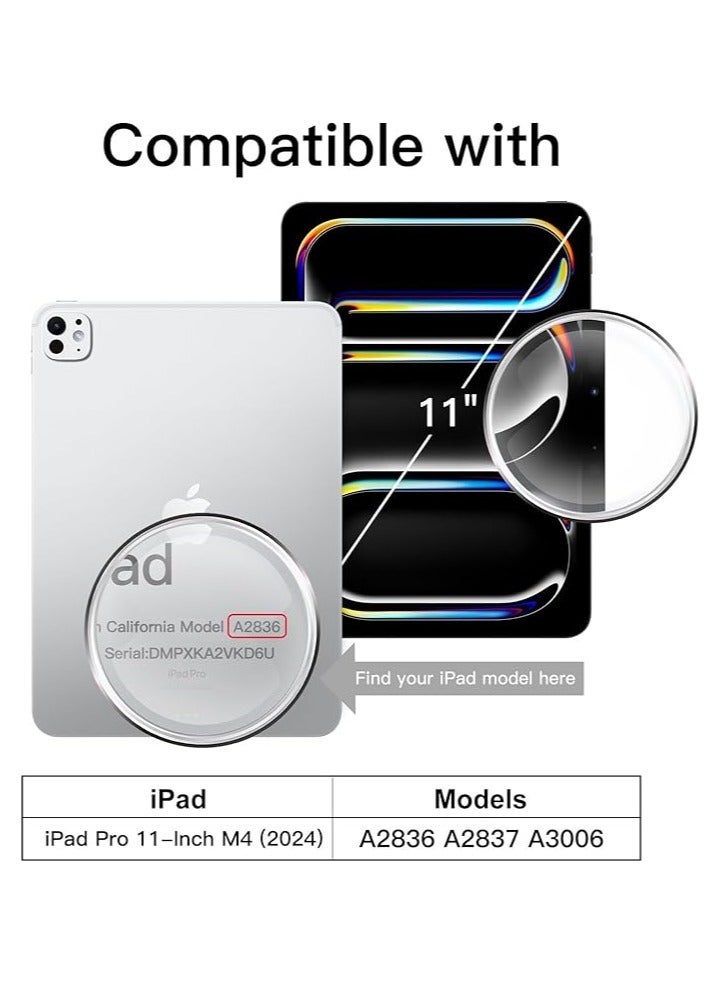 Jetech Screen Protector for iPad Pro 11-Inch M4 (2024) with Camera Lens Protector, Easy Installation Tool, Tempered Glass Film Anti-Scratch, HD Clear, 2-Pack Each - Image 1