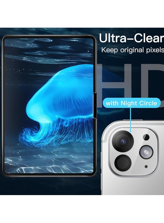 Jetech Screen Protector for iPad Pro 11-Inch M4 (2024) with Camera Lens Protector, Easy Installation Tool, Tempered Glass Film Anti-Scratch, HD Clear, 2-Pack Each - Image 2