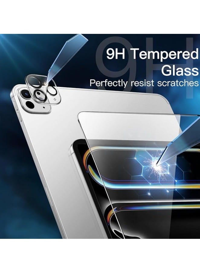 Jetech Screen Protector for iPad Pro 11-Inch M4 (2024) with Camera Lens Protector, Easy Installation Tool, Tempered Glass Film Anti-Scratch, HD Clear, 2-Pack Each - Image 3