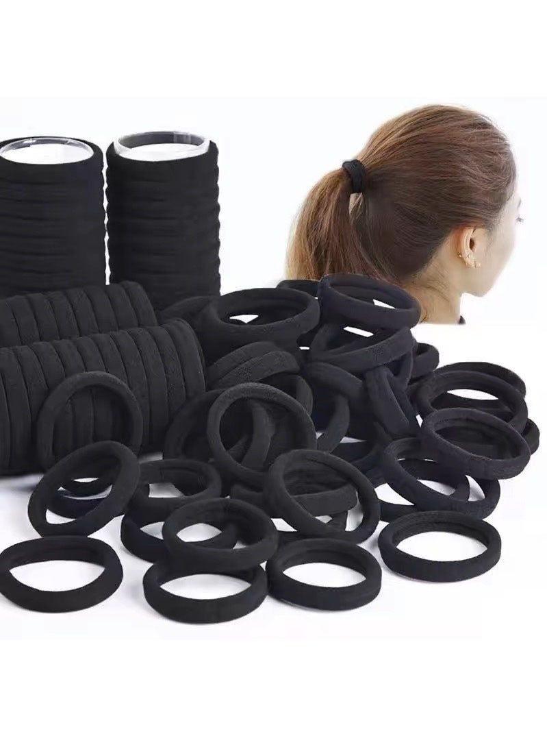 Eilimi Women's 25 piece set of black elastic hair ties and wrist hair clips - Image 2