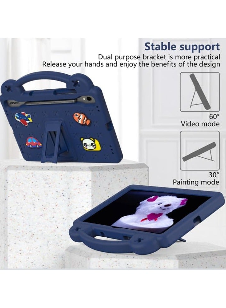 عام غطاء أطفال متوافق مع Samsung Galaxy Tab S9 FE 11 بوصة (2023) (موديلات SM-X510/SM-X516) - غطاء متين من مادة EVA مضاد للصدمات مع حامل مدمج - Image 5