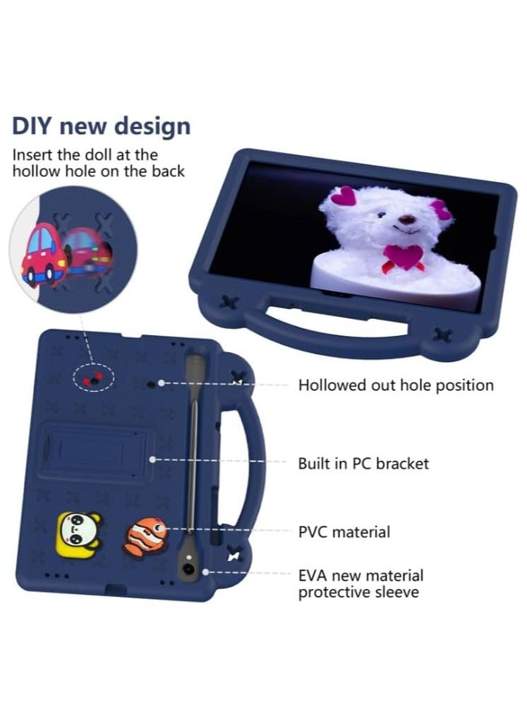 عام غطاء أطفال متوافق مع Samsung Galaxy Tab S9 FE 11 بوصة (2023) (موديلات SM-X510/SM-X516) - غطاء متين من مادة EVA مضاد للصدمات مع حامل مدمج - Image 2