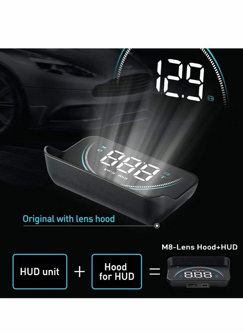 HUD Display lesgos Vehicle Speedometer Head Up with Hood Speed Warning Projector for Cars and Trucks OBD II or EUOBD - pzsku/ZEA641689CCEB090213ADZ/45/_/1669964852/bec5831b-44da-42dc-8ae4-049bd08d97ea