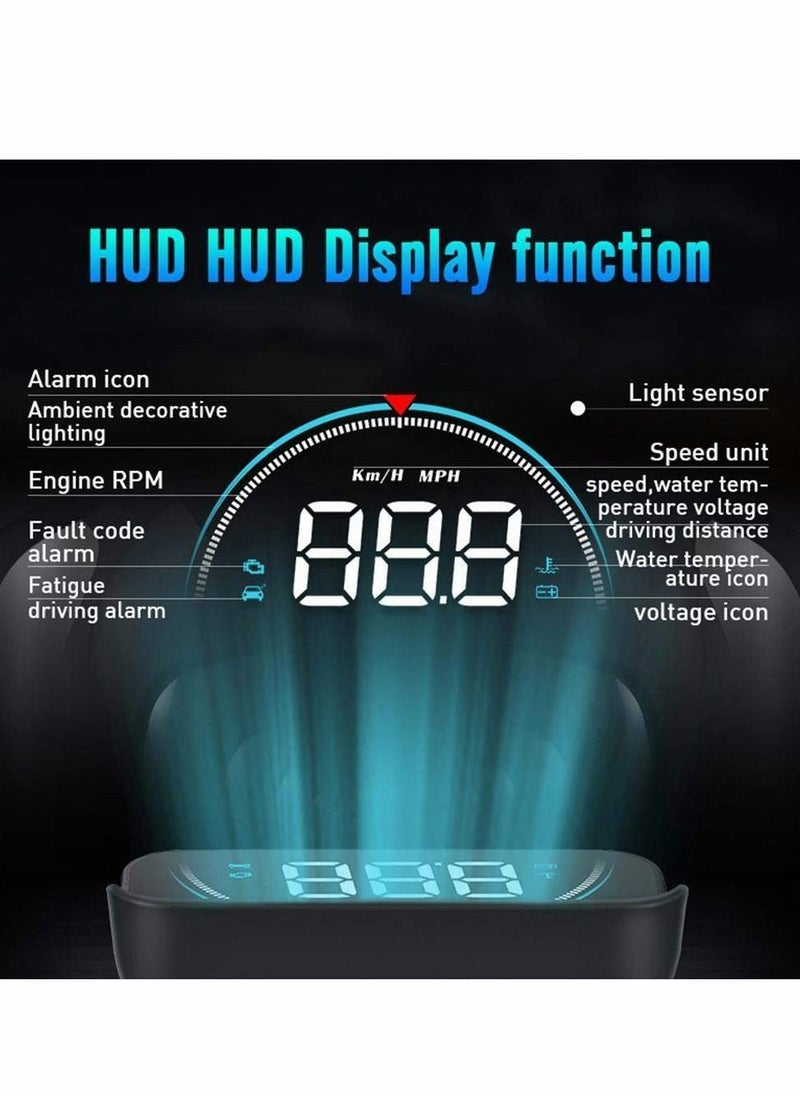 HUD Display lesgos Vehicle Speedometer Head Up with Hood Speed Warning Projector for Cars and Trucks OBD II or EUOBD - pzsku/ZEA641689CCEB090213ADZ/45/_/1669964854/0e492dd6-2944-4f57-8160-38f7070da59e