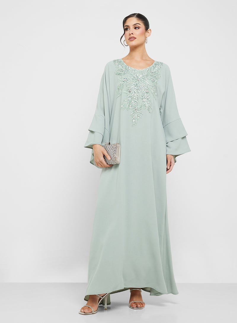 Khizana Embroidered Jalabiya - Image 1