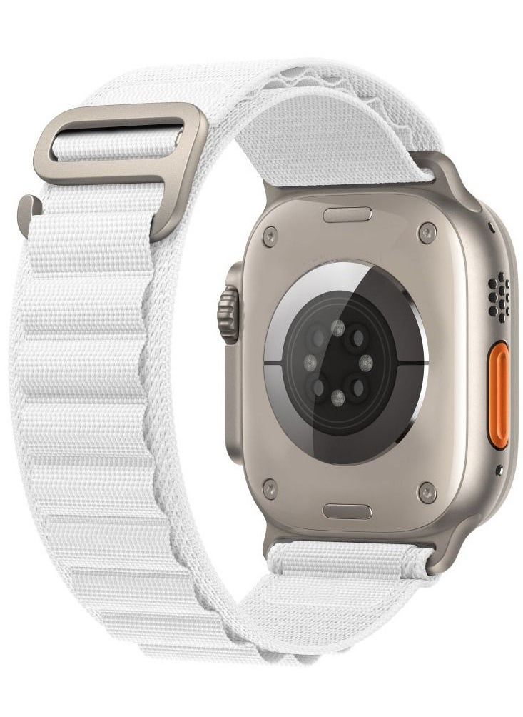 CATANES - Apple Watch Band 49mm 45mm 44mm 42mm Alpine Loop Band Women Men Adjustable with Metal G-Hook Strap for iWatch Ultra Series SE 8/7/6/5/4/3/2/1 White - Image 1
