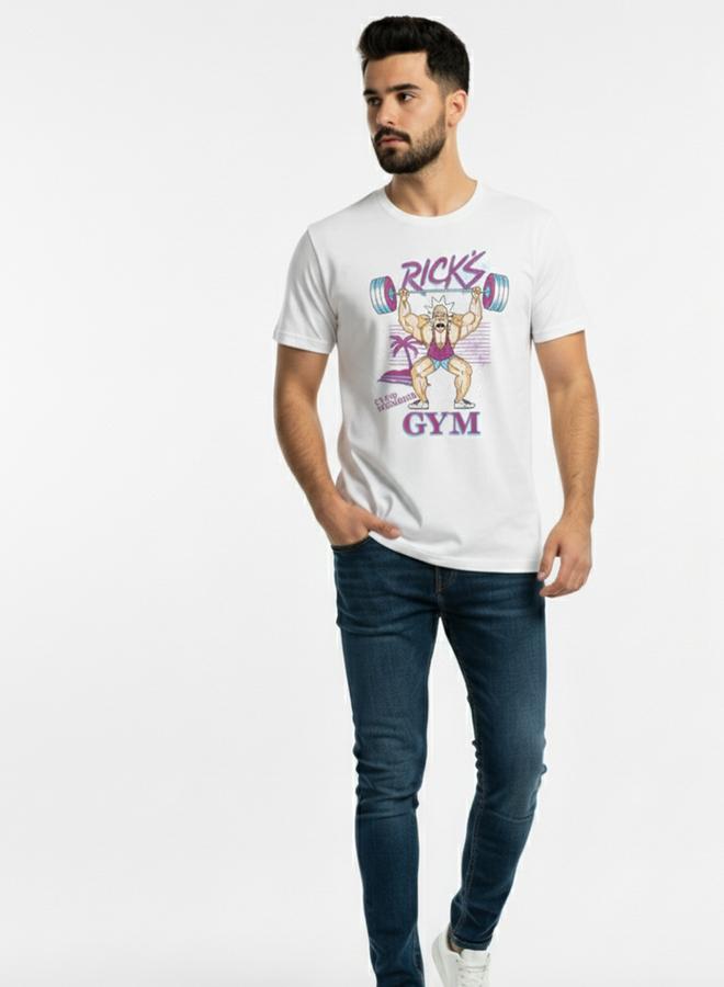 Take Two Rick and Morty Men White Cotton Graphic Print T-Shirt - Image 1