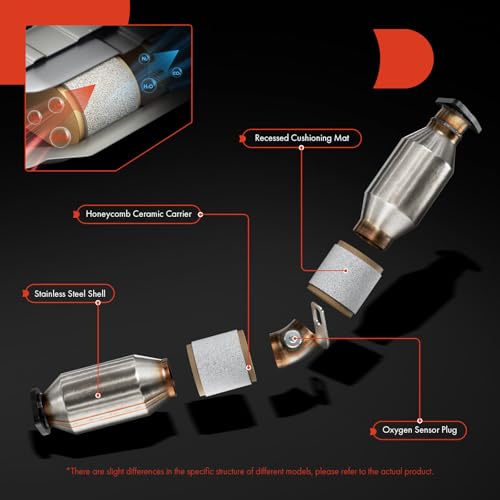 A-Premium Front Catalytic Converter Kit Direct-Fit Compatible with Chevrolet Camaro 2016-2022 & Cadillac ATS 2013-2019, CTS 2014-2017, 2.0L, E.P.A. Compliant, Replace# 19420226, 12670571 - Image 4