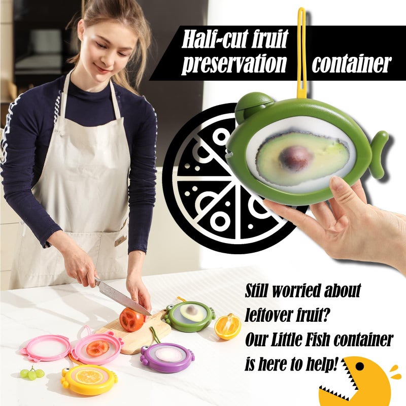 Erehere 4-Piece Airtight Food Storage Containers Set â€“ Avocado Saver, Onion Keeper, Silicone Kitchen Organizers for Fridge, Reusable & Leak-Proof to Lock in Freshness - Image 2