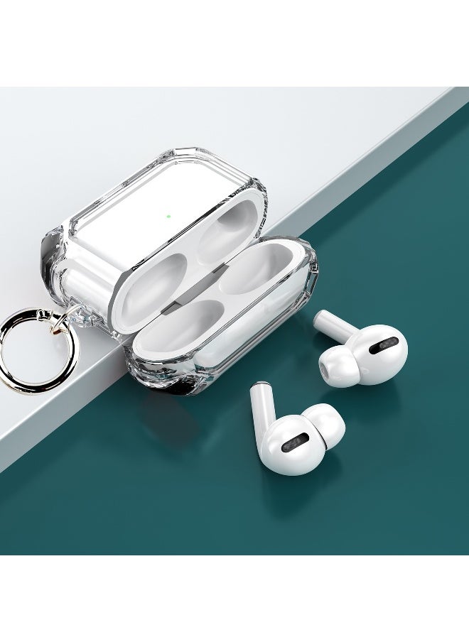 Generic - AirPods Pro Bluetooth Headset Transparent Protective Cover, Shockproof Lock Buckle Cover, Front Led Visible - Image 1