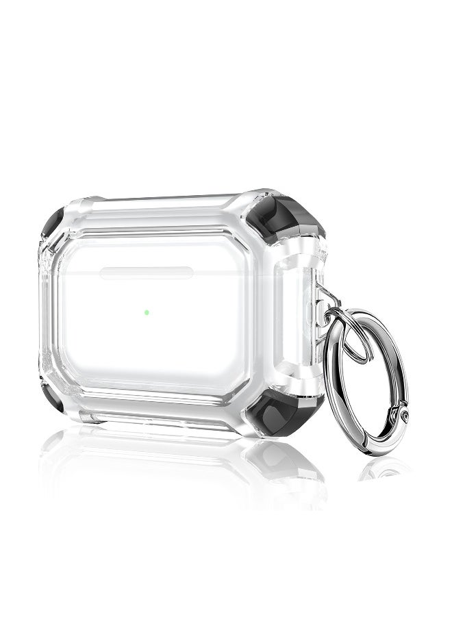 Generic - AirPods Pro Bluetooth Headset Transparent Protective Cover, Shockproof Lock Buckle Cover, Front Led Visible - Image 1
