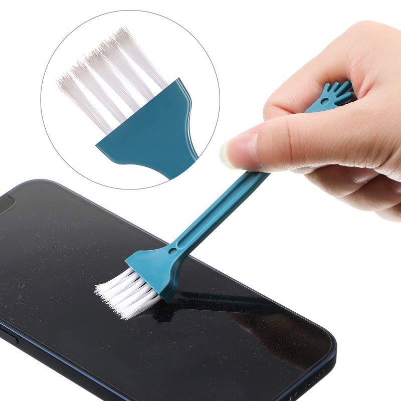Frienda Anti Dust Plug Metal Phone Port Cover Compatible with iPhone 14/13/12/11 Lightning Connector Cleaning Tool Kit Phone Speaker Cleaner Receiver Dust Remover Multicolor - Image 5