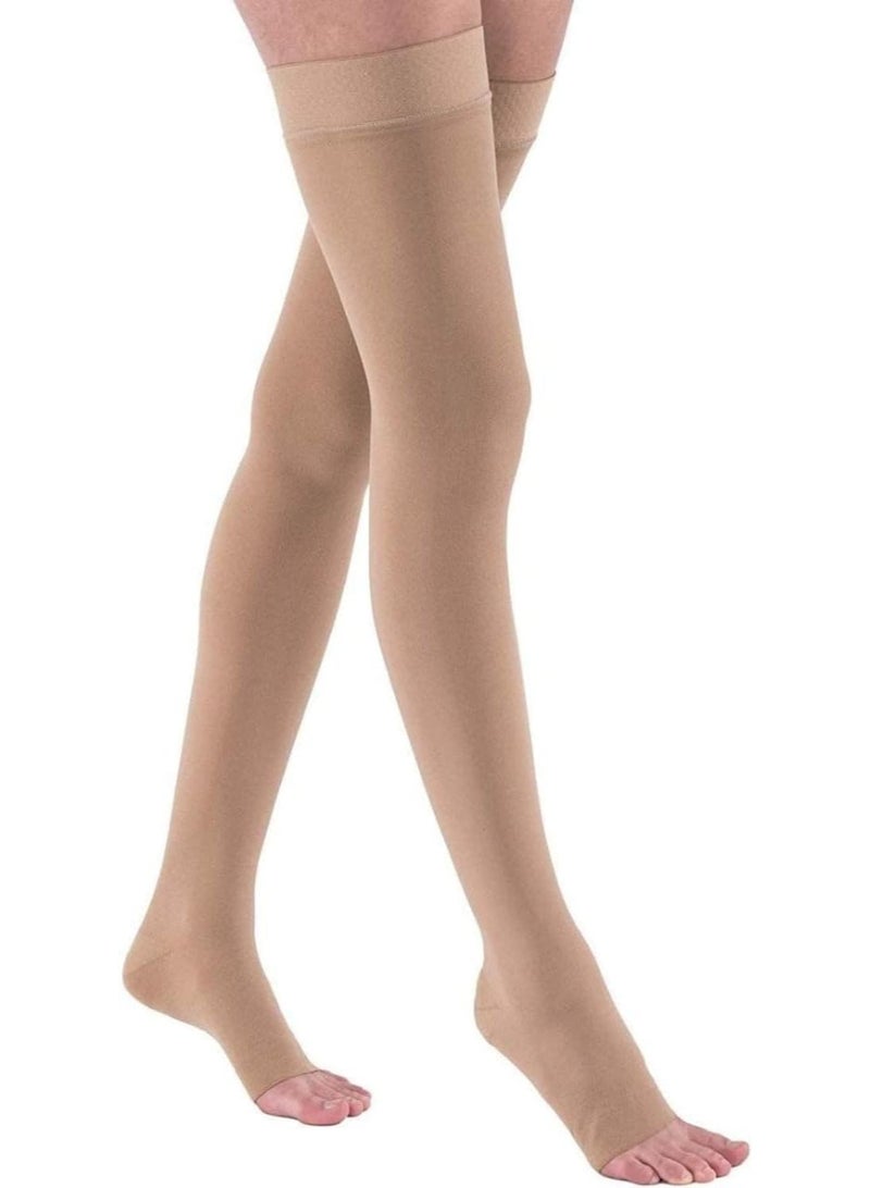 Varicose Veins Support Stockings - Above Knee Medical Compression Hosiery - High-Performance Graduated Compression for Leg Fatigue, Swelling & Circulation Support - 1 Pair - Image 1