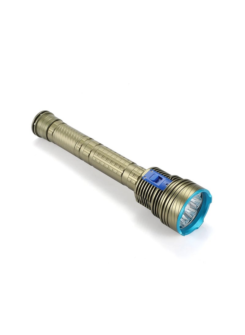 Generic Scuba Flashlight Professional Underwater Diving IPX68 Waterproof Torch 9 LED Light For Caving Snorkeling Spearfishing Lamp(White Light)  - Image 3