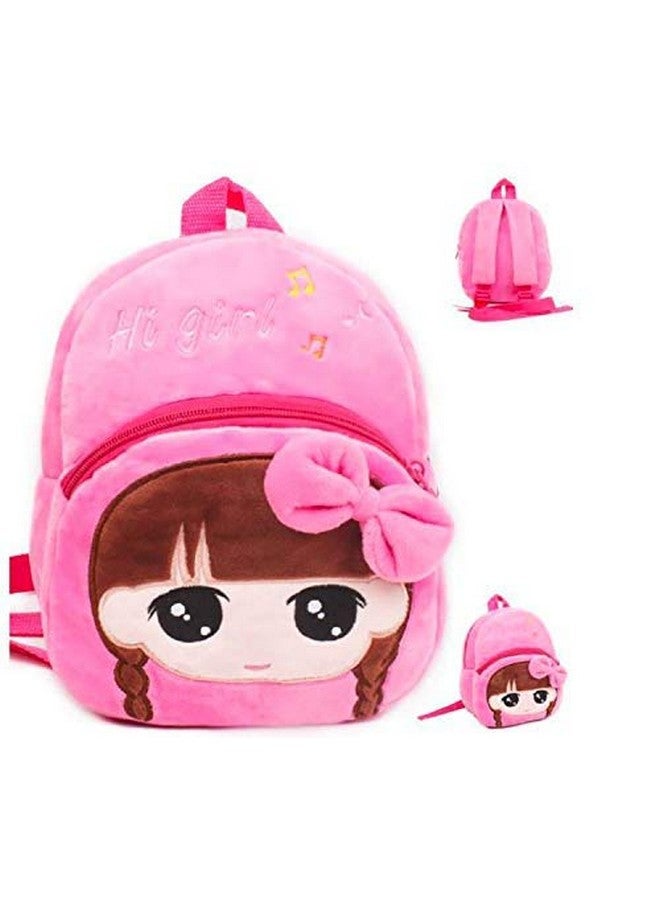 Blue Tree School Bag For Cute Kids For (2-6 Years) (11 Ltrs), Preschool Soft Plush Pink Hi Girl Bag For Toddlers, Mini Bag For Baby Boys And Girls - Image 1