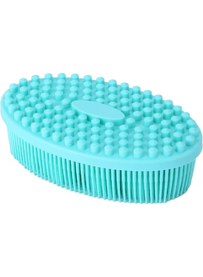 klarako Silicone Shower Brush Multifunctional Massage Brush Baby Tactile Training Tool for Home(Green) - Image 5