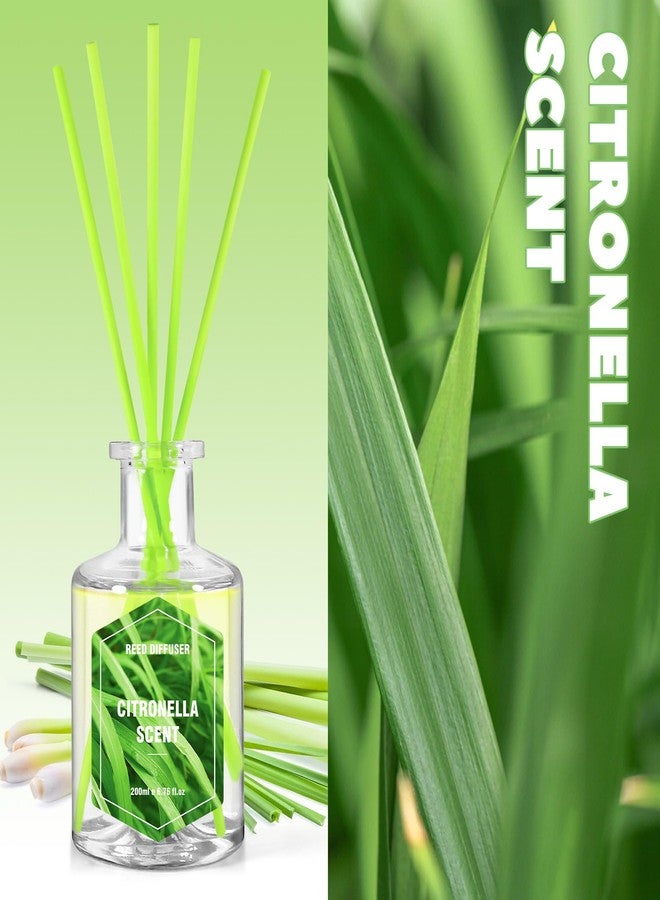 SCENTORINI Citronella Reed Diffuser Set, 6.7 Fl Oz Scented Diffusers for Home, Citronella Oil Reed Diffusers Refills, Suitable for Bedroom, Bathroom, Patio, Camping, Courtyard, Pool, Outdoor Use - Image 2