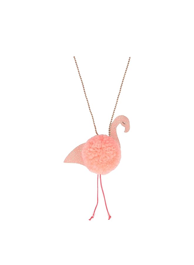 Meri Meri Flamingo Pompom Necklace - Image 1