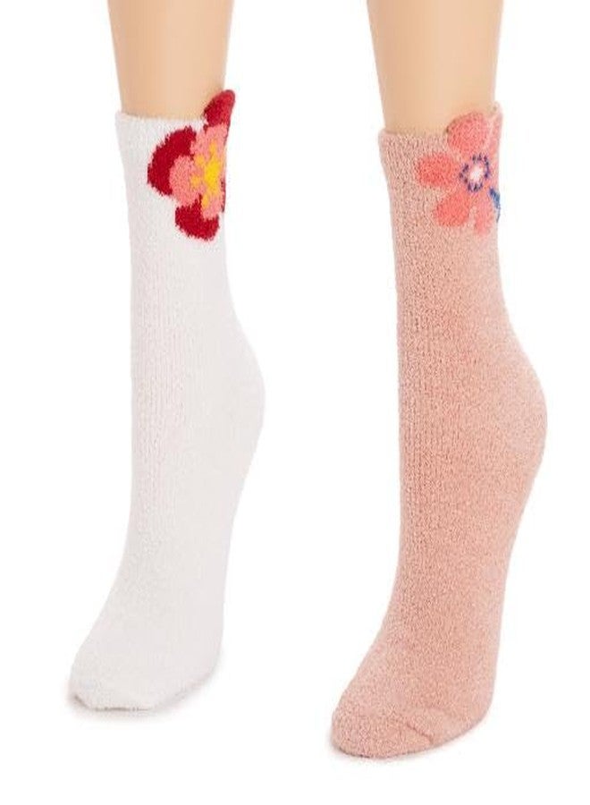 MUK LUKS جوارب نسائية مريحة من MUK LUKS، عبوة من قطعتين، متعددة الألوان، مقاس واحد - Image 2