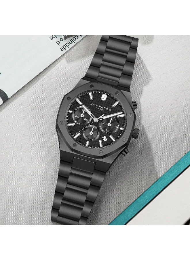 Sapphero  SAPPHERO Mens Watches Stainless Steel Quartz Watch for Men Waterproof Date Clock Fashion Business Wristwatch Gift for Men for Men | Best Price UAE