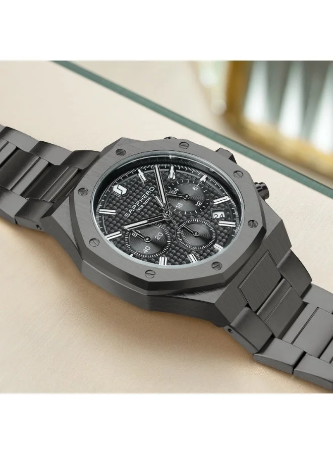 Sapphero  SAPPHERO Mens Watches Stainless Steel Quartz Watch for Men Waterproof Date Clock Fashion Business Wristwatch Gift for Men for Men | Best Price UAE