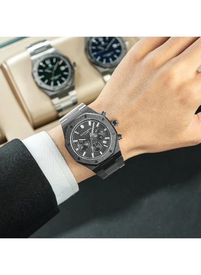 Sapphero SAPPHERO Mens Watches Stainless Steel Quartz Watch for Men Waterproof Date Clock Fashion Business Wristwatch Gift for Men