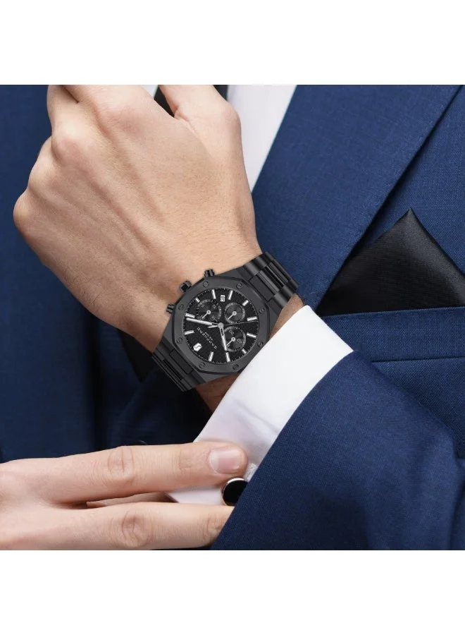 Sapphero  SAPPHERO Mens Watches Stainless Steel Quartz Watch for Men Waterproof Date Clock Fashion Business Wristwatch Gift for Men for Men | Best Price UAE