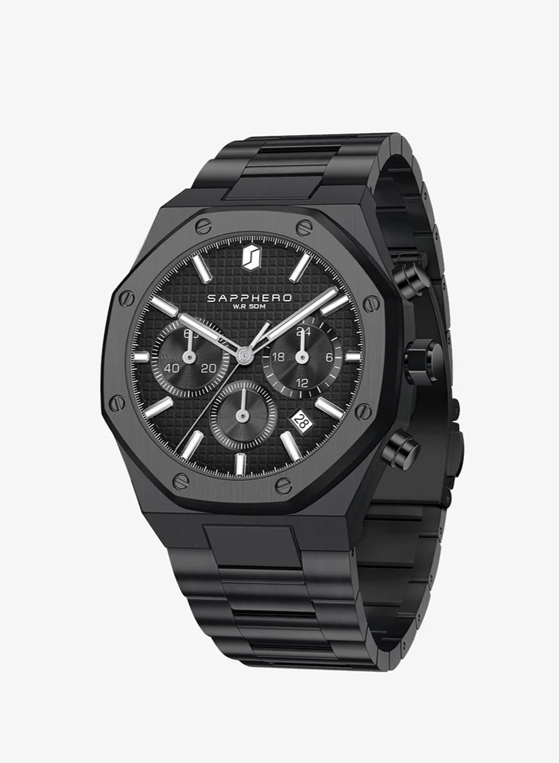 Sapphero SAPPHERO Mens Watches Stainless Steel Quartz Watch for Men Waterproof Date Clock Fashion Business Wristwatch Gift for Men