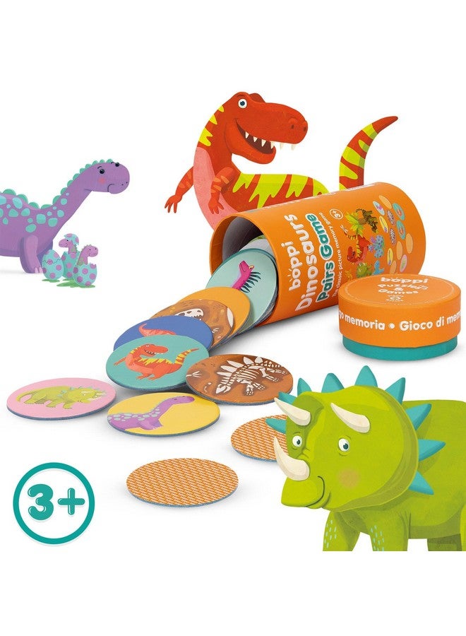 boppi Pairs Memory Game/Matching Game for Toddlers - Engaging Educational/Montessori Memory Matching Game for Kids Age 3 and Up - Dinosaurs - Image 2