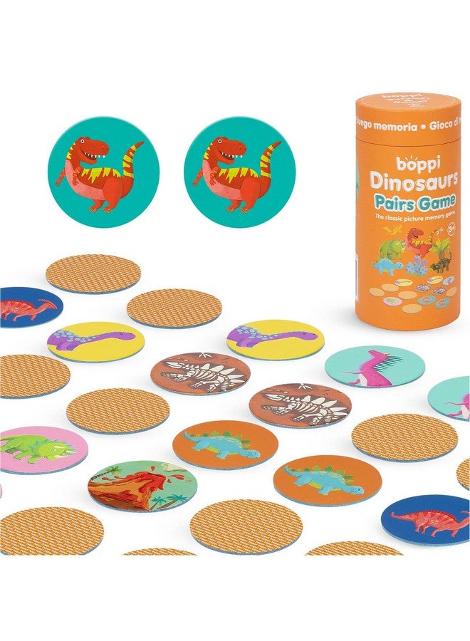 boppi Pairs Memory Game/Matching Game for Toddlers - Engaging Educational/Montessori Memory Matching Game for Kids Age 3 and Up - Dinosaurs - Image 1