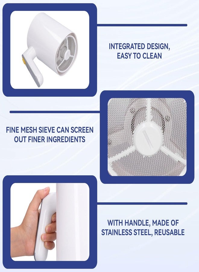 Jwthee Electric Flour Shifter with Handle, 4 Cup Battery Operated Fine Mesh Strainer Flour Sifter One Hand Ergonomical Handle Flour Sieve for Cooking, Pastry Baking - Image 4