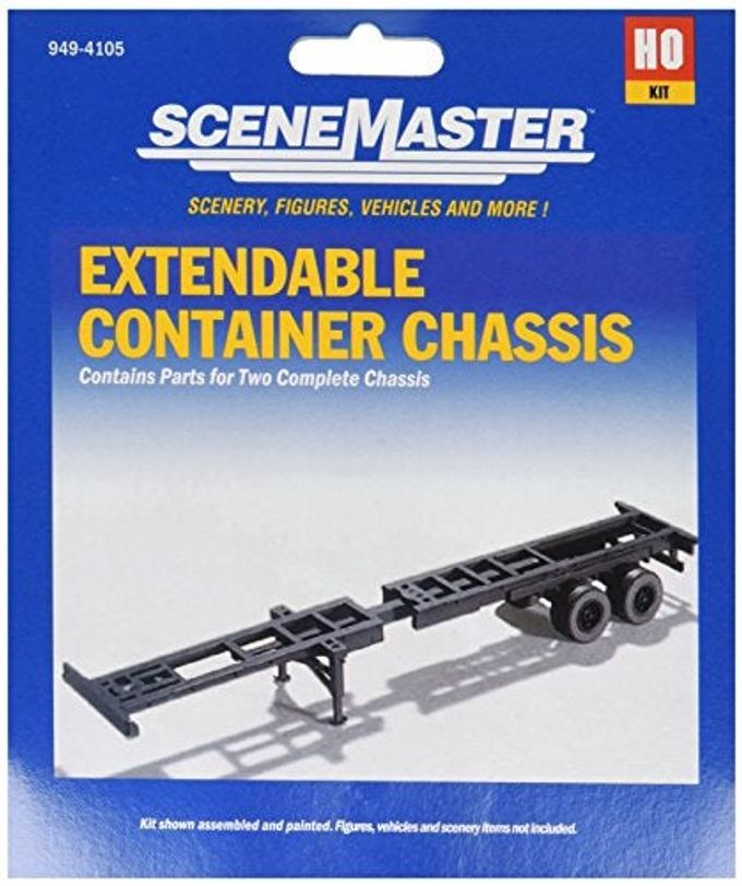 Walthers SceneMaster HO Scale Model of Extendible Container Chassis,949-4105 - Image 4