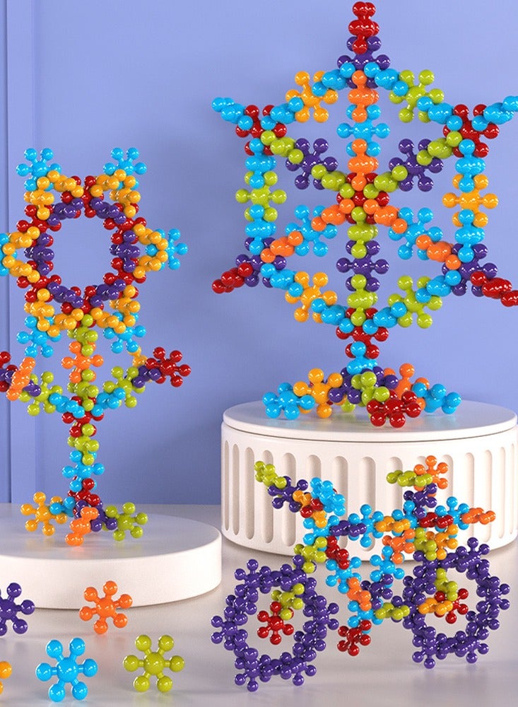 DIY plum blossom building blocks magnetic parent-child puzzle assembly toys 80 pieces - Image 2