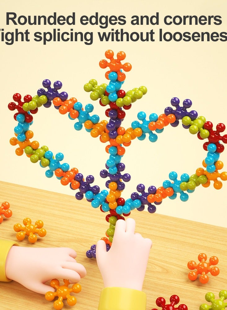 DIY plum blossom building blocks magnetic parent-child puzzle assembly toys 80 pieces - Image 4